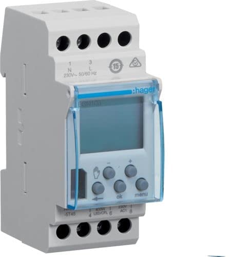 Hager EGN103 Digitale Zeitschaltuhr für DIN-Schiene, x
