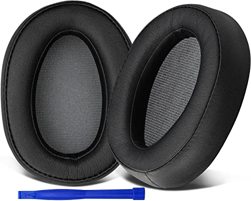 SOULWIT Replacement Earpads for Sony h.Ear on MDR-100A (MDR100A), MDR-100AAP (MDR100AAP), MDR-H600A (MDRH600A) Headphones, Ear Pads Cushions with Noise Isolation Memory Foam (Black)