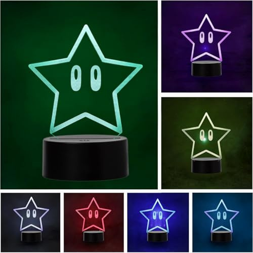 Wolobox LED-Lampe für Kinder, Stern, Unbesiegbarkeit, Farbwechsel, USB, Nachtlicht und Dekoration