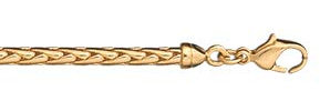 1001 Bijoux Collier plaqué or maille palmier 50cm + écrin (offert)