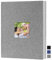 Benjia Fotoalbum Einsteckalbum A4 Hochformat 50 Seiten Hüllen, Leinenbezug Fotoalbum zum Einstecken für 50 A4 Fotos Grau