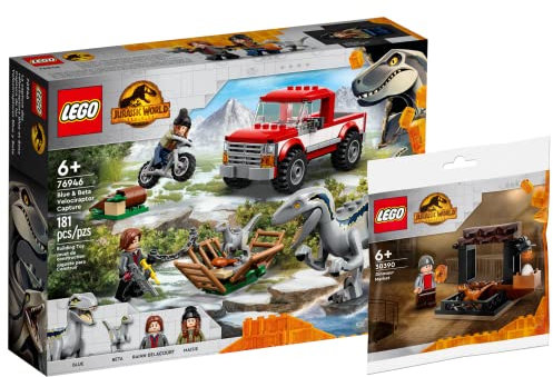 Ameet Verlag Lego Jurassic World Set - Blue & Beta in der Velociraptor-Falle 76946 + Polybag Dinosaurier-Markt 30390