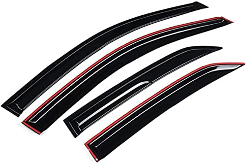 abrupt Auto Windabweiser für Opel for Corsa-D 2006-2014, Autofenster Vorn und Hinten Regenabweiser Regenschutz Autofenster Regenschutz Vent Visier Seitenwindabweiser Sonnenblende