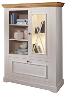 Woodroom Oslo Highboard Hochschrank Kommode Hochkommode, Holz, weiß, regulär