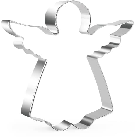 Emporte-pièce en forme d'ange de 10,9 cm en acier inoxydable pour biscuits de Noël
