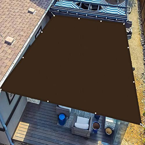 Sonnensegel Wasserdicht 1.5 x 2.2 m Sonnenschutz Wasserdicht UV Markisen Sonnenschirme mit Ösen inkl Befestigungsseile für Garten Terrasse Camping, Braun