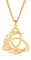 EUEAVAN Celtic Triquetra Pendant Necklace Crescent Irish Celtic Knot Trinity Vintage Triangle Choker Celtic Jewellery Gifts Women Men Amulets (gold)