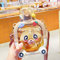 Bouteille d'eau en forme d'ours kawaii de 1000 ml, jolie bouteille avec paille, autocollant et brosse de nettoyage, étanche et sans BPA pour enfants, filles, garçons, école, plein air, voyage
