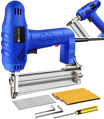 Electric Nail Gun, 1750W 100 Nails High Strength Electric Nailer Hand Operated Nailing Tool, Ergonomic, Lightweight & No Need of Air Pump for Roofing, Making Furniture, Flooring, Woodworking