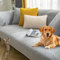 Sofa Überzug L Form Ecksofa Sofaschoner rutschfest Sofadecke Samt Sofabezug 3 2 1 4 sitzer Couch Überzug für Sofas aus Mikrofaser Ledersofa (Grau-90x70cm)