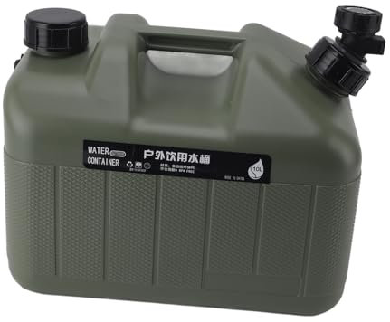 Qcwwy 10L Capacité Camping Conteneur D'eau, De Poche En Plein Air Aucune Fuite De Stockage D'eau Cruche avec Robinet Ouragan Fournitures pour La Maison Voiture Randonnée Voyager