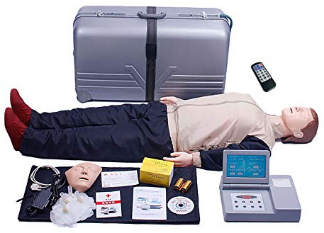PacuM Wiederbelebungspuppe mit Display-Controller, für Erste-Hilfe-Training, CPR690S-Y CPR-Puppe