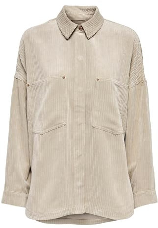 Onljanine-Rai Ls Ovs Cord Shacket Cc PNT