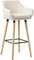 CLP Barhocker Grant I Thekenhocker Mit Stoff-Bezug I Gestell Aus Buchenholz, Farbe:beige