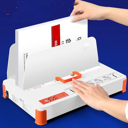 IMOSEI Relieuse à colle thermofusible, machine à relier automatique à colle, capacité de 500 feuilles, épaisseur de reliure maximale de 50 mm, 3 niveaux de réglage de la température, pour soumissions,