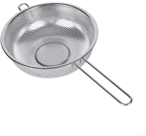 Passoire à spaghetti en acier inoxydable avec poignée pour aliments, fruits, légumes, pâtes, 31 x 16,5 x 5,7 cm