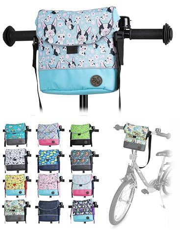 BAMBINIWELT Kinder Lenkertasche – Fahrradtasche für Kinder, Laufradtasche & Lenkerkorb mit Schultergurt – kompatibel mit Puky, Woom & Roller – wasserabweisend & robust, Farbe: Modell 06