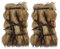 Wikinger Plüsch Armband, Leggings Unisex Weiche Handgelenkschützer Beinlinge Mittelalterlicher Pelz Stiefelärmel Armbänder Flauschige Stulpen Beinstulpen für Rollenspiele, Halloween, Abschlussbälle