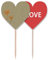 Flachs Orchidee Tradition Design Stickerei Zahnstocher Flagge Liebe Herz Etikett Cupcake Pick
