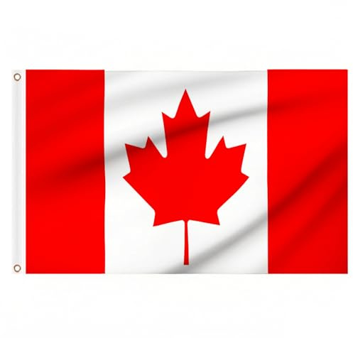 Kanada-Flagge, 152 x 91 cm, große kanadische Flaggen mit Messingösen, für den 1. Juli, Kanada-Tag, Schule, Kultur, Tag, Party, Outdoor-Dekorationen