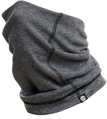 Hilltop Polar Multifunktionstuch, Herbst & Winter Schal, Halstuch, Motorradmaske, Gesichtsmaske, Halswärmer, mit Kordelzug 100% Fleece, für Damen und Herren, Design/Farbe:Grau ohne Kordelzug