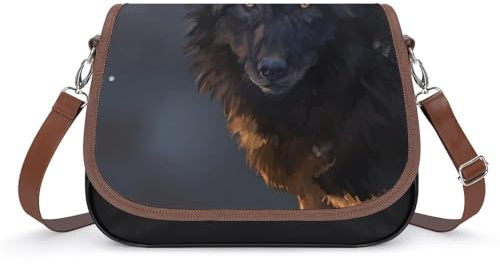 Cmagnifico Umhängetasche, Fantasy Wolf Crossbody-Tasche, Leder-Handtasche für Damen, Reisen, Arbeit, Alltag, Stil:, Einheitsgröße