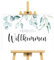 younikat Herzlich Willkommen Schild Hochzeit Eukalyptus | 30 x 40 cm | dv1501