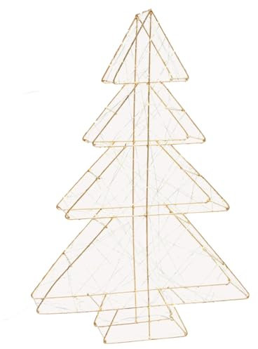 G. Wurm Deko Tanne mit 500 LEDs Leuchttannenbaum H:61 cm - Deko Weihnachten, Lichterkette Tannenbaum, Adventsdeko, Advent Leuchter, Weihnachtsbaum