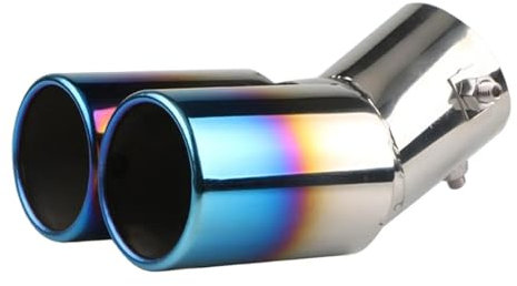 DKPMWD Auspuffblenden Doppeltes Auspuffendrohr, Doppeltes Auslass-Endrohr Endrohre(Stil a)