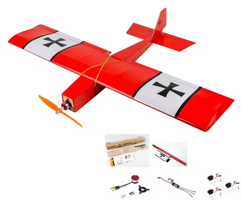 Quolefly Balsaholz-Modellflugzeug – R03 STICK-06 RC Flugzeug 580 mm Spannweite, lasergeschnittenes, unmontiertes Modellflugzeug für Anfänger (KIT + Motor + ESC + Servos + Abdeckung)