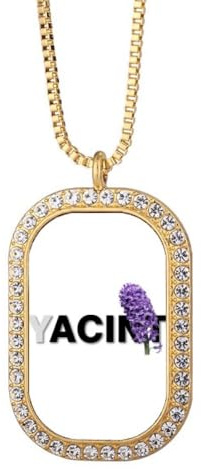 no/no Hyacinth Blossoms Purple Good Necklace Pendant Diamond Crystal Golden Jewelry
