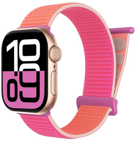Olgary Cinturino Sportivo Compatibile con Apple Watch 44mm 45mm 46mm 49mm 42mm 40mm 38mm Donne Uomo, Soft Nylon Traspirante Regolabile Cinturini per iWatch Series 11 10 9 8 7 6 5 4 Ultra SE 3 2 1