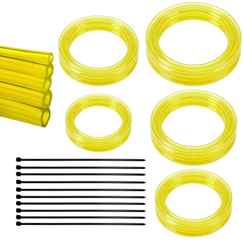 YGQ Benzinschlauch Set 5 Größen PU Kraftstoffschlauch Kraftstoffleitung für Kettensäge Rasenmäher Laubbläser Hochdruckreiniger Kleinmotoren (1M)