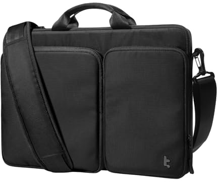 tomtoc 17.3'' Laptop Shoulder Bag for Razer Blade Pro 17, ROG Strix Scar 18 | Notebook Case with Accessory Pocket for 17.3 Inch HP/Lenovo/ASUS/Dell/Acer Laptop, 17.3 MSI Gaming Laptop