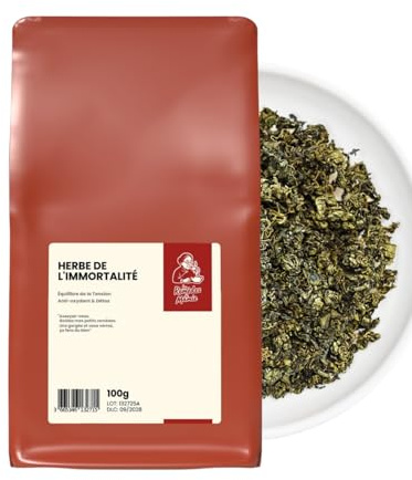Herbe de l’Immortalité Jiaogulan – 100 g, Plante séchée en vrac, Superaliment vert, Tradition asiatique, Qualité premium – Les Remèdes de Mamie