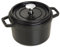 Staub Cocotte ronde avec couvercle 1.25-quart Noir mat.