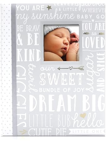 Lil Peach First 5 Years Dream Big Wordplay Baby-Memory-Buch, Erinnerungs-Tagebuch, Grau