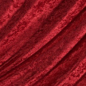 STOFFKONTOR Pannesamt Stoff - Meterware, rot - zum Nähen von Bekleidung, Kostümen, Dekorationen