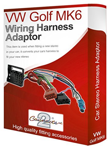 VW Golf MK6 CD radio stereo wiring harness adapter lead loom ISO converter wire