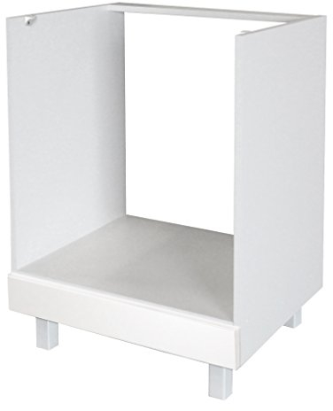 Berlioz Creations CF6BBM Unterschrank für Küche mit Backofen, in sehr mattem Weiß, 60 x 52 x 83 cm, 100 Prozent französische Herstellung
