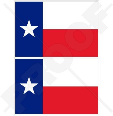 Texas texanischem State Flagge USA Amerika 10,2 cm (100 mm) Bumper Sticker, Aufkleber Vinyl X2