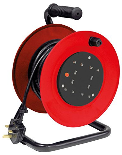 Eagle 4 Gang Extension Reeler with Stand in Red and Black (25 Metre)