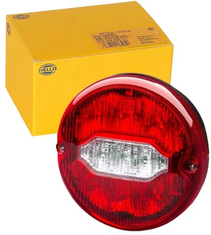 HELLA 2NR 013 155-211 Rearlight - LED - 24V - Bolted/Bolted - Lens Colour: Red/transparent - Cable: 290mm - Plug: DIN-Bajonett - left/right - Quantity: 1