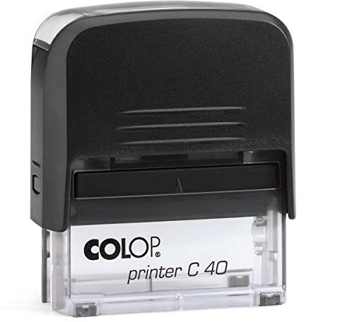 Stempel Printer Compact Pro 50 | mit individueller Textplatte/Logo | Textstempel Adressstempel Firmenstempel Namensstempel | 30 x 69 mm - 7 Zeilen