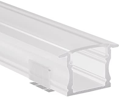 Alumino | LED Aluminiumprofil Weiß | 200 cm | Einbauprofil | Semi Abdeckung | für 12 mm LED-Streifen | 2m | Main