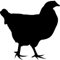 Samunshi® Huhn Aufkleber in 8 Größen und 25 Farben (7,4x8cm schwarz)