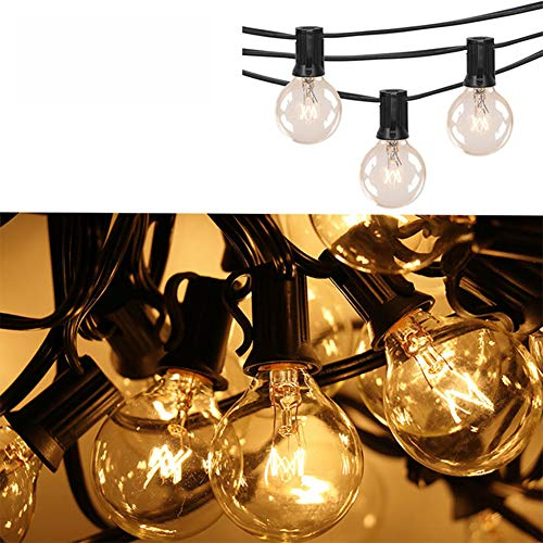 7.5 Meter G40 Lichterkette Außen Wasserdicht - 25 Glühbirnen für Party, Garten, Lampe und Weihnachten