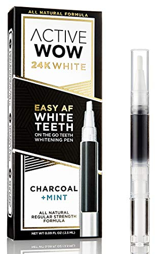 Active Wow 24K White Charcoal Teeth Whitening (Charcoal Whitening Pen)