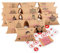 Anstore Adventskalender- Weihnachtskalender Bastelset Adventskalender zum Befüllen 14 x 9 cm, 24 Pappschachteln mit 1-24 Adventszahlen-Aufkleber zum Verschließen als Weihnachts-Geschenktüte