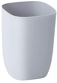 Bathroom Bin, Small Office Bin Plastic Waste Paper Rubbish Bins, Modern Trash Can for Bathroom, Bedroom, Living room, 7L, Grey